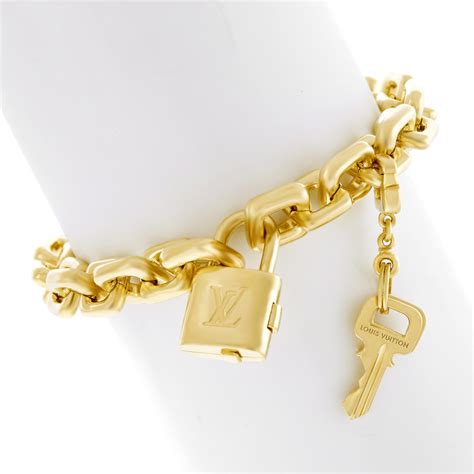 lv lock charm|louis vuitton charm bracelet.